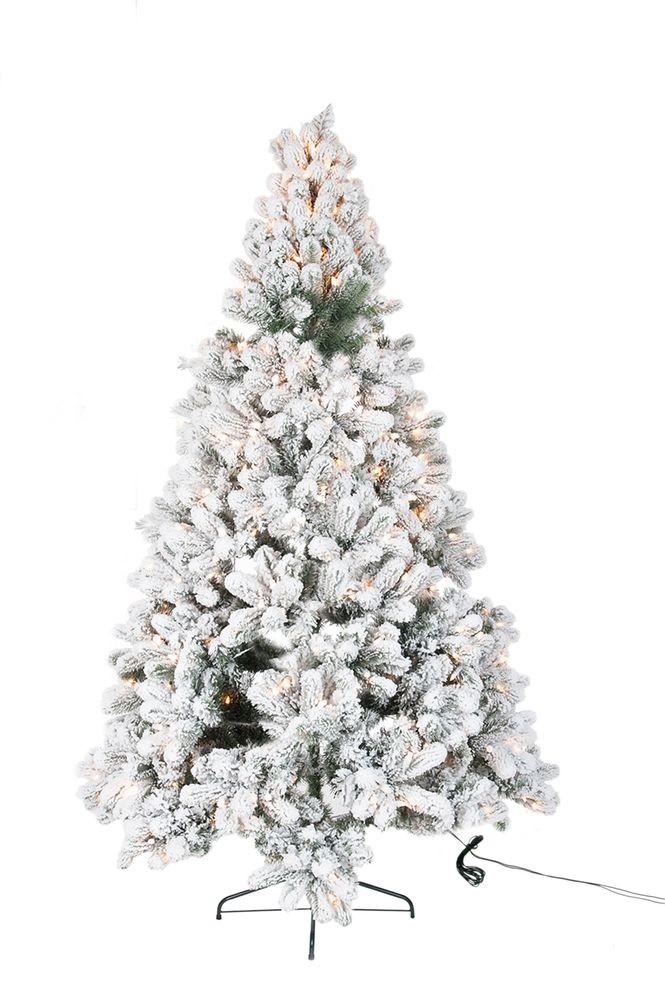 Zasněžený vánoční stromek s led světýlky Snowy - 105*105*185cm 19195