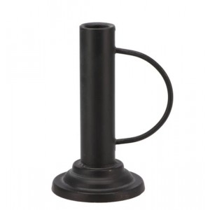 Černý antik kovový svícen na úzkou svíčku Ariana black - 9*11*15 cm