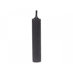 Černá úzká krátká svíčka Short dinner black - Ø 2 *11cm / 4.5h