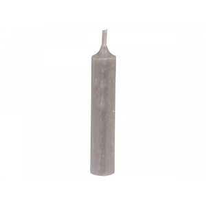 Šedá lněná úzká krátká svíčka Short dinner linen - Ø 2 *11cm / 4.5h