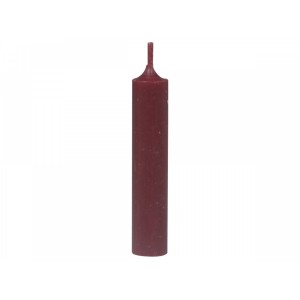 Červená úzká krátká svíčka Short dinner red - Ø 2 *11cm / 4.5h