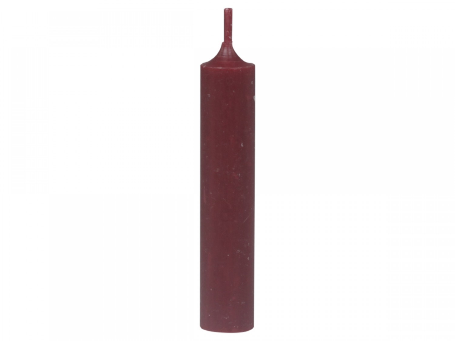 Červená úzká krátká svíčka Short dinner red - Ø 2 *11cm / 4.5h