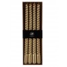 Set 4ks zlatá metalická úzká kroucená svíčka Twist gold - Ø 2*30cm Barva: zlatá metalickáMateriál: Parafín