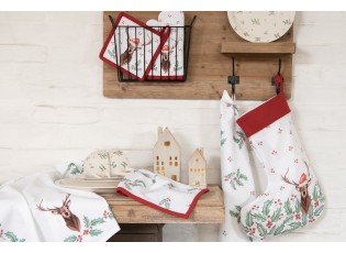 Béžový porcelánový domek s LED světýlky Chrie - 8*5*18 cm