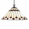 Závěsná stropní lampa Tiffany Branilla - Ø 40 cm E27/max 1*60W Barva: bílá, béžová, hnědáMateriál: opálové sklo / PolyresinHmotnost: 1,85 kg