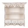 Béžová nástěnná dřevěná skříňka s ornamenty Gilli - 56*23*58 cm Barva: béžová antikMateriál: dřevo / MDF/ PolyresinHmotnost: 8,5 kg