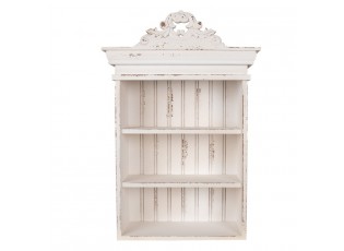 Béžová nástěnná dřevěná skříňka s ornamentem Jinna - 51*20*77 cm