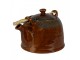 Hnědomodrá porcelánová konvička na čaj - 14*12*12 cm / 0,75L