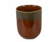 Hnědomodrý keramický kalíšek na čaj - ∅ 7*8 cm / 0,15L
