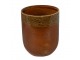Hnědozelený keramický kalíšek na čaj - ∅ 7*8 cm / 0,15L
