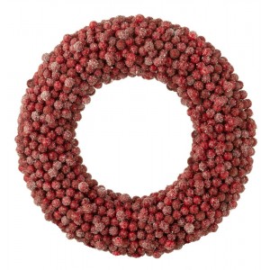 Dekorativní věnec z červených bobulí Berries L - 45*6*45cm