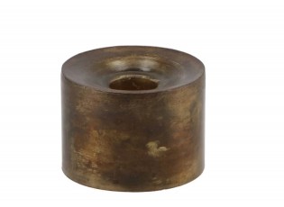 Mosazný antik kovový svícen Debra - Ø 6*5 cm