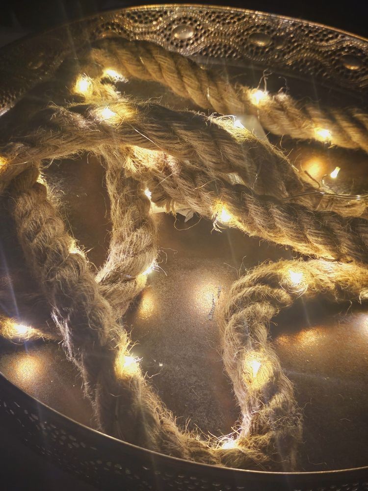 Dekorace lano s led světýlky - Ø 2,5 *200 cm / 2AA