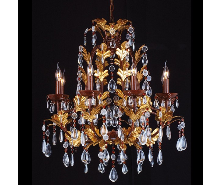 Barevný křišťálový lustr Avery - Ø 75x90/150 cm E14/max 8x40w Clayre & Eef