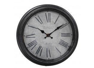 Černé nástěnné hodiny -  Ø 25*4 cm