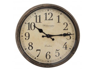 Hnědé nástěnné hodiny Westminster - Ø 30x4 cm