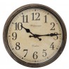 Hnědé nástěnné hodiny Westminster - Ø 30x4 cm / 1xAA Barva: hnědáMateriál: plast, skloHmotnost: 0,52 kg