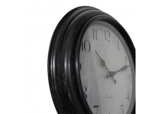 Černošedé nástěnné hodiny London - Ø 30x4 cm