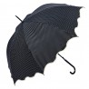 Černý deštník pro dospělé s puntíky a vlnitým okrajem - Ø 98 cm Barva: černáMateriál: PolyesterHmotnost: 0,333 kg