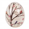 Dekorace vintage vejce s květy a ptáčky Birdie - Ø 10*12 cmBarva: Béžová antik, růžová antikMateriál: keramikaHmotnost: 0,22 kg