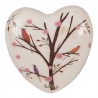 Dekorace vintage srdce s květy a ptáčky Birdie - 12*12*4 cmBarva: Béžová antik, růžová antikMateriál: keramikaHmotnost: 0,17 kg