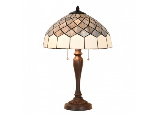 Béžová stolní lampa Tiffany Elegantico - Ø 40*58 cm