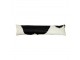 Bílo-černý kožený dlouhý polštář z hovězí kůže Cow black - 90*20*10cm