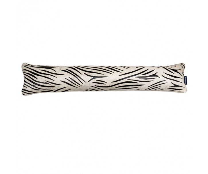 Kožený dlouhý polštář z hovězí kůže Cow zebra - 90*20*10cm