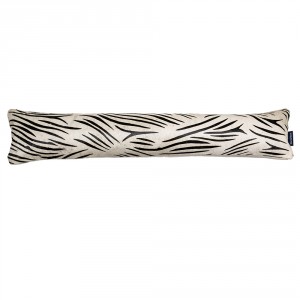 Kožený dlouhý polštář z hovězí kůže Cow zebra - 90*20*10cm