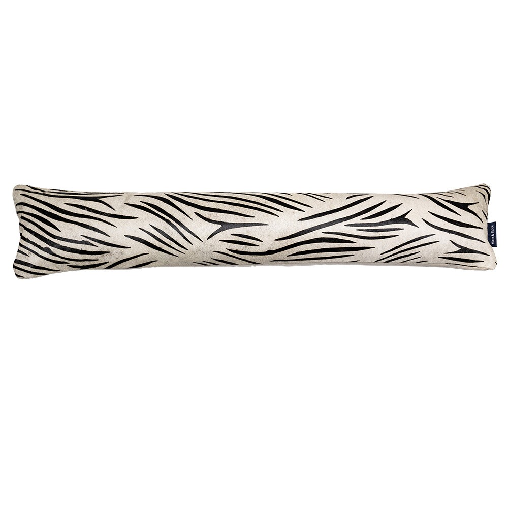 Kožený dlouhý polštář z hovězí kůže Cow zebra - 90*20*10cm Mars & More