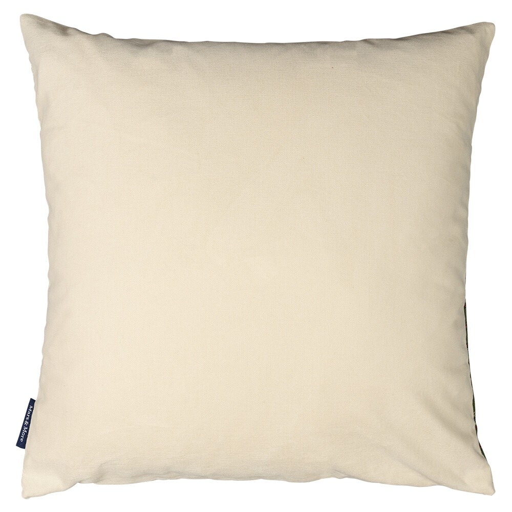 Gobelínový polštář s jelenem v zeleném károvaném okraji - 45*15*45cm