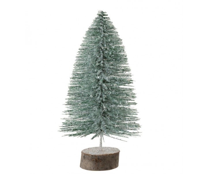 Dekorace zelený třpytivý vánoční stromeček Tree glitter - Ø 15*30 cm