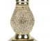 Zlatý skleněný svícen s kamínky Rhinestone gold L - 20 cm