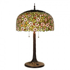 Barevná stolní lampa Tiffany Flower Garden - Ø 46*72cm