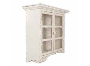 Béžová nástěnná dřevěná skříňka s ornamentem Eloide - 56*23*69 cm