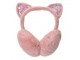 Růžové dětské chlupaté klapky na uši - one size