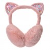 Růžové dětské chlupaté klapky na uši - one size Barva: růžováMateriál: 100% polyesterHmotnost: 0,1 kg