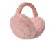 Tmavě růžové dámské chlupaté klapky na uši - one size
