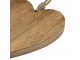 Dekorace přírodní dřevěné srdce na provázku M - 7*1,5*8 cm