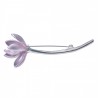 Stříbrná kovová brož s květinou Barva: stříbrnáMateriál: kov, poly