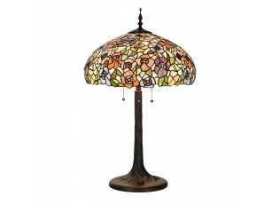 Barevná stolní lampa Tiffany Flower Color Garden - Ø 46*72cm