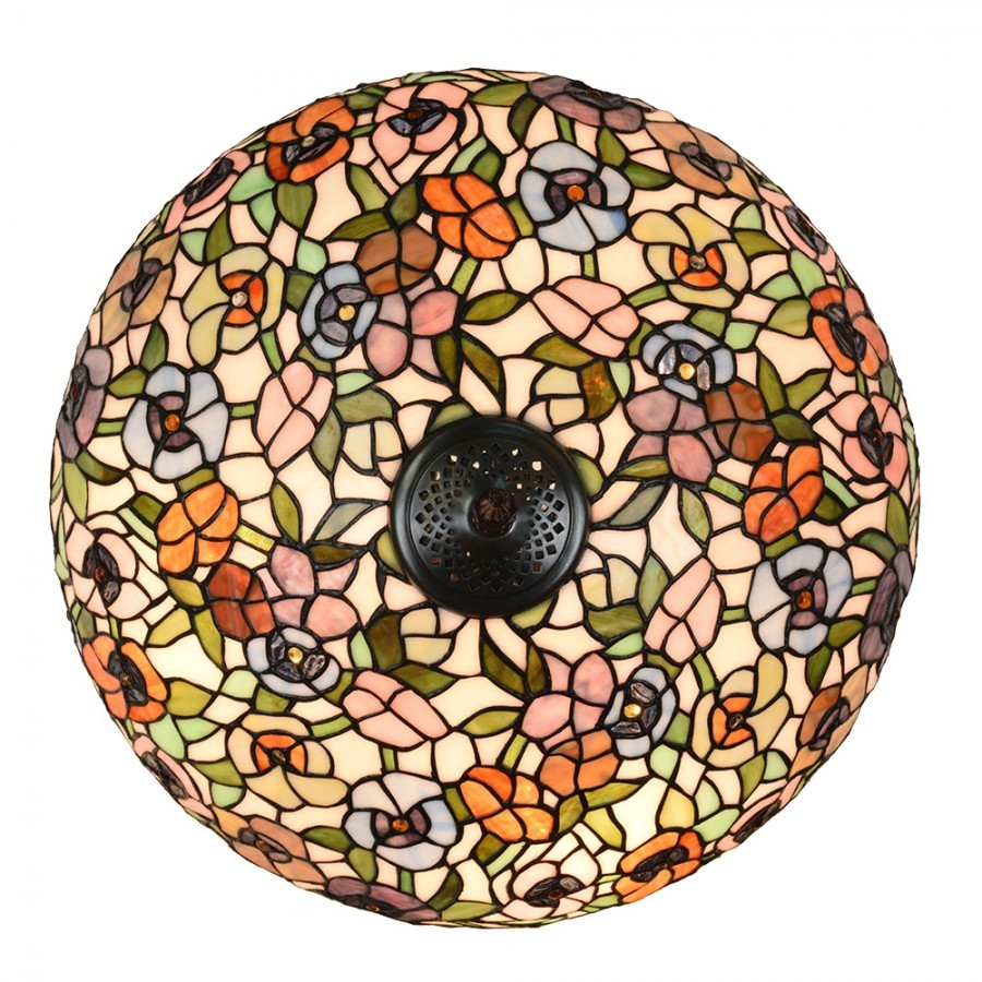 Barevná stolní lampa Tiffany Flower Color Garden - Ø 46*72cm