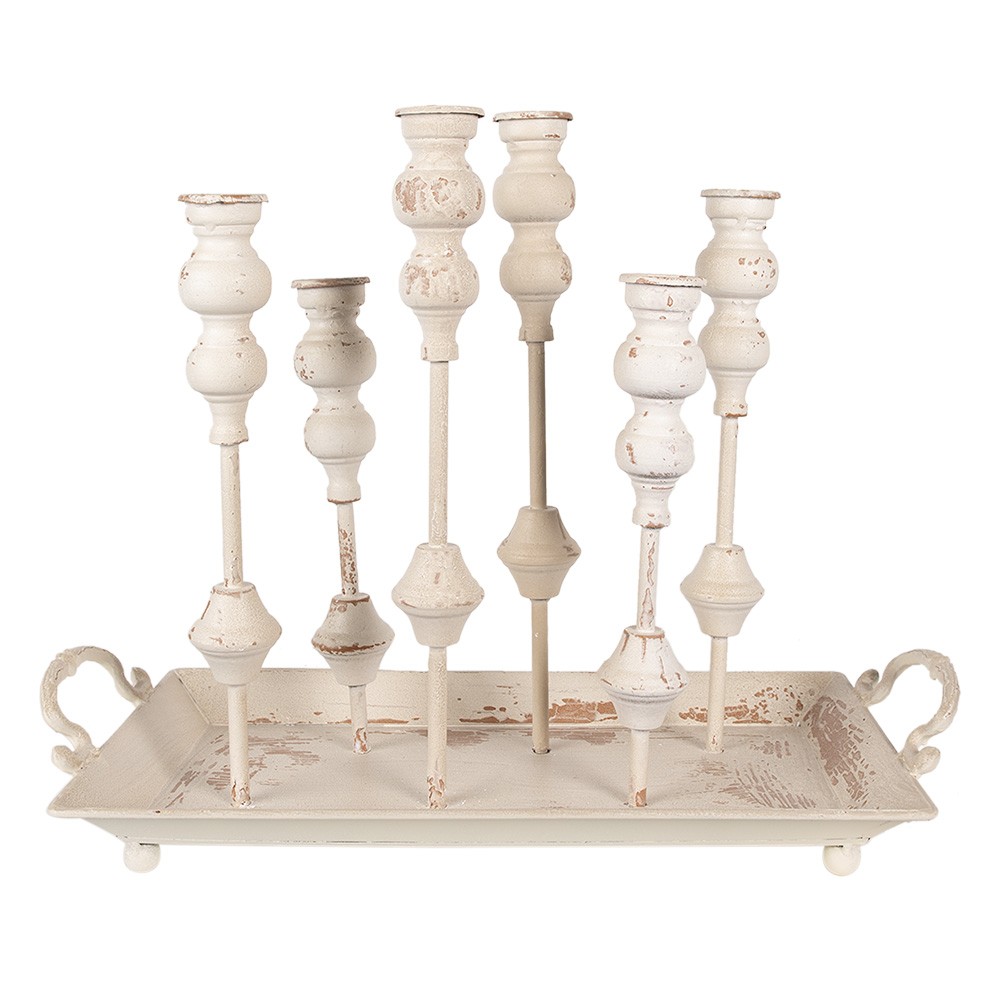 Svícen bílý 55x26x43 cm - 55x26x43 cm