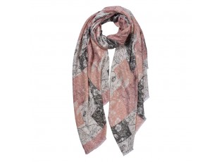 Barevný dámský šátek s květy - 80*180 cm