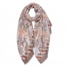 Béžový dámský šátek s ornamenty květin - 80*180 cm Barva: multiMateriál: syntetickýHmotnost: 0,222 kg