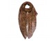 Hnědý dámský šátek s barevnými ornamenty - 80*180 cm