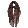 Tmavě hnědý dámský šátek s kytičkami - 80*180 cm Barva: tmavě hnědá, tmavě červená, světle hnědáMateriál: syntetickýHmotnost: 0,111 kg