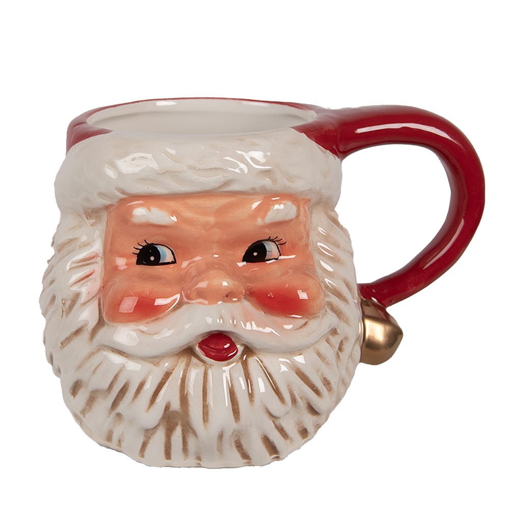 Keramický hrnek hlava Santa - 14*10*11 cm / 450 ml