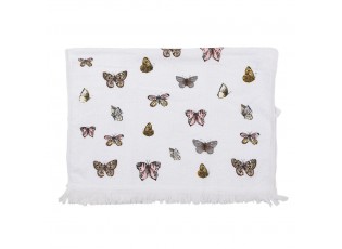 Bílý froté kuchyňský ručník s motýlky Butterfly Paradise - 40*66 cm