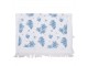Bílý froté kuchyňský ručník s modrými růžičkami Blue Rose Blooming - 40*66 cm